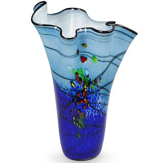 Large Signed Murano Glass Vase