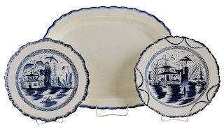 Three Pearlware Feather-Edge Articles