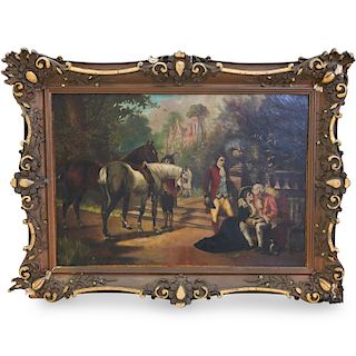 Unsigned 19th Century Continental Oil Painting