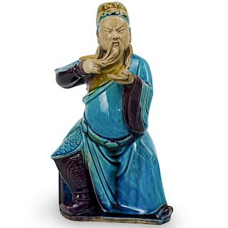Chinese Blue Glaze Ceramic Figurine