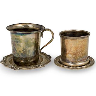 (4 Pc) Camusso Sterling Silver Cups and Saucers