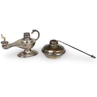 Camusso Sterling Silver Burner and Oil Lamp