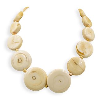 Oriental Carved Bone Necklace