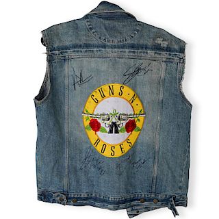 Autographed Guns and Roses Jean Jacket