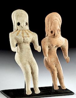 Lot of 2 Indus Valley Mehrgarh Pottery Fertility Idols