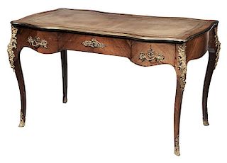 Louis XV Style Leather-Top and Bronze-