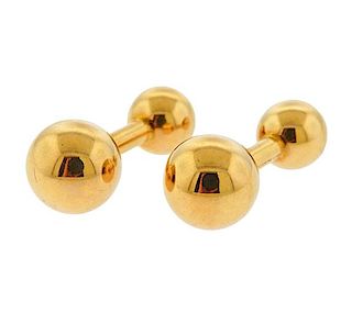 Tiffany &amp; Co 14K Gold Dumbbell Cufflinks