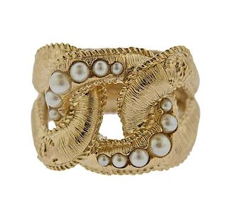 Chanel Costume Pearl Ring