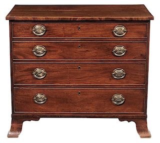 George III Mahogany Four-Drawer Chest