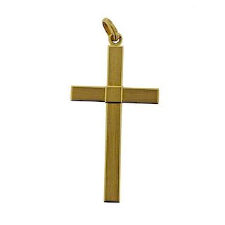 Gucci 18K Gold Cross Pendant