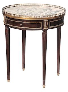 Directoire Style Marble-Top and Brass-
