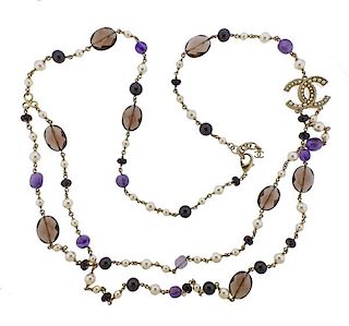 Chanel Multi Color Stone Costume Necklace