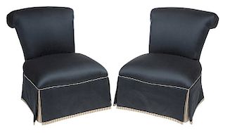 Pair Modern Upholstered Chairs with