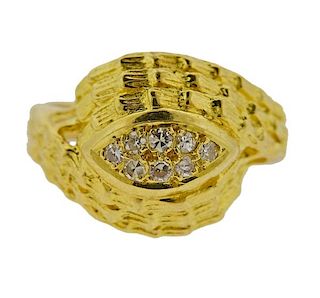 20K Gold Diamond Ring