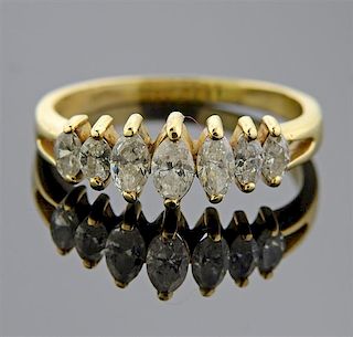 14K Gold Diamond Engagement Ring 