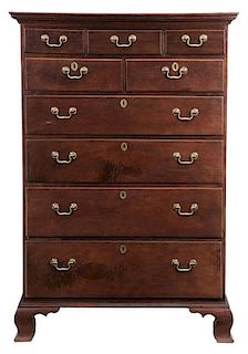 Southern Federal Walnut Tall Chest of