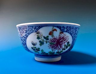 A CHINESE ANTIQUE  FAMILLE ROSE PORCELAIN BOLW. XUANTONG MARKED, EARLY 20 CENTURY