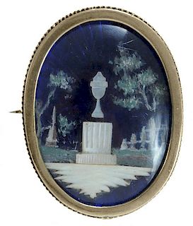 Victorian Memento Mori Brooch