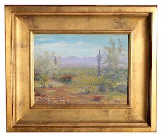 "Phoenix Arizona in the distance", Signed Painting