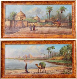 (2) Signed Early 20th C. Orientalist Paintings