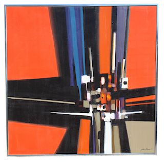John Dineen (20th C.) Monumental Abstract Painting