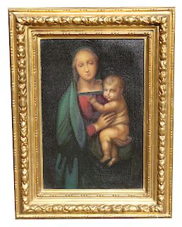 After Raphael, Madonna and Child Portrait