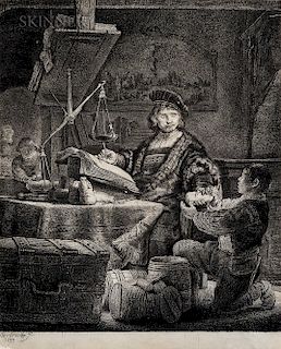 Rembrandt Harmensz van Rijn (Dutch, 1606-1669)  Jan Uytenbogaert, The Goldweigher