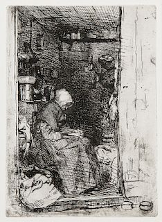 James Abbott McNeill Whistler (American, 1834-1903)  La vieille aux loques