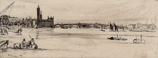 James Abbott McNeill Whistler (American, 1834-1903)  Old Westminster Bridge