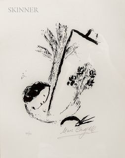Marc Chagall (Russian/French, 1887-1985)  Le bouquet à la main