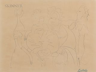 Pablo Picasso (Spanish, 1881-1973)  Portrait de Famille, Quatre personnages