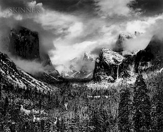 Ansel Adams (American, 1902-1984)  Clearing Winter Storm, Yosemite National Park, California