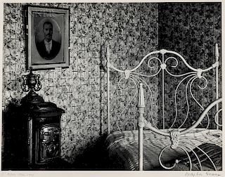 Walker Evans (American, 1903-1975)  Bed and Stove, Truro, Massachusetts