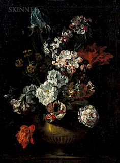 School of Jean-Baptiste Monnoyer (French, c. 1636-1699)  Flowers in a Vase
