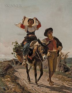 Luigi Bechi (Italian, 1830-1919)  Going to Market