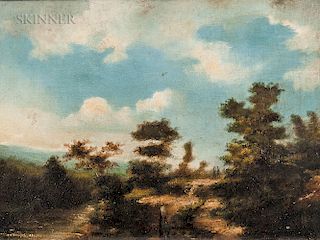 Jules Dupré (French, 1811-1889)  Barbizon Landscape with Figures