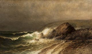 Wesley Elbridge Webber (American, 1841-1914)  Crashing Surf