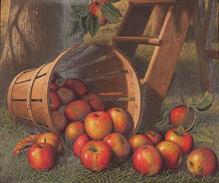 Levi Wells Prentice (American, 1851-1935)  A Basket of Apples