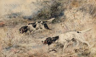 Edmund Henry Osthaus (American, 1858-1928)  Two Bird Dogs