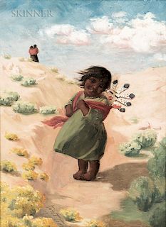 Kate Thompson Cory (American, 1861-1958)  Young Hopi Girl