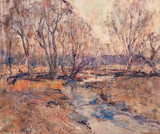 Emile Albert Gruppé (American, 1896-1978)  Autumn Stream