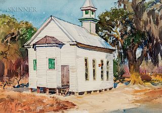 Aiden Lassell Ripley (American, 1896-1969)  One Room Church