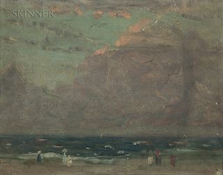 Arthur Clifton Goodwin (American, 1866-1929)  Figures on a Beach at Dusk
