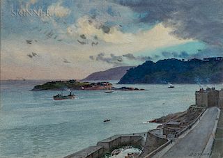 Harold Broadfield Warren (American, 1859-1934)  View of Plymouth, England