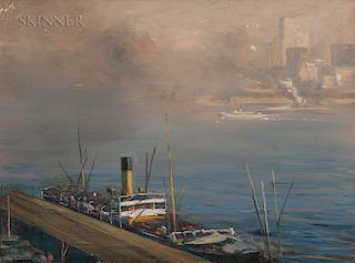 Charles Vezin (American, 1858-1942)  The East River