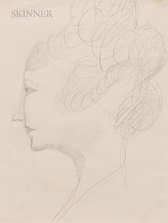 Elie Nadelman (American, 1885-1946)  Profile Head of a Woman