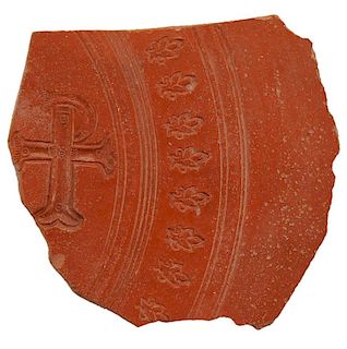 Roman Redware Plate Fragment