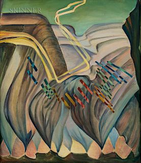Jessie Cheney Fairbanks (American, 1870-1946)  Abstract Landscape