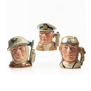 3 SM ROYAL DOULTON CHARACTER JUGS, THE ARMED FORCES