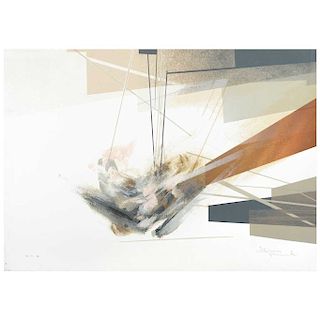 GUSTAVO ARIAS MURUETA, “Untitled”.  Signed Screenprint P.T. 51. 18.1 x 25.5” (46 x 65 cm) 